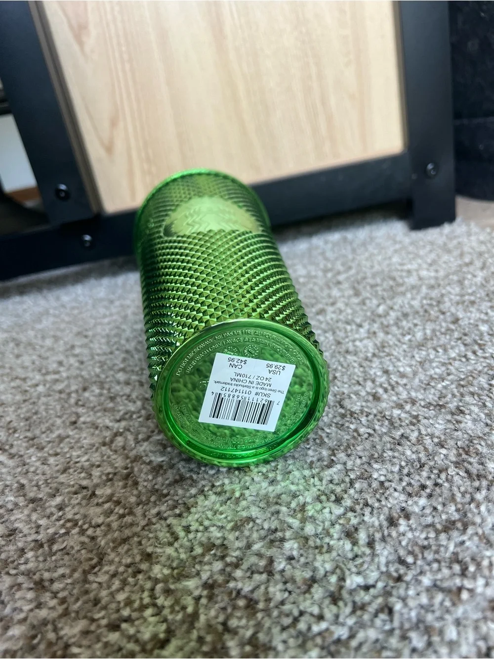 Starbucks Metallic Green Studded Reusable Tumbler with Straw